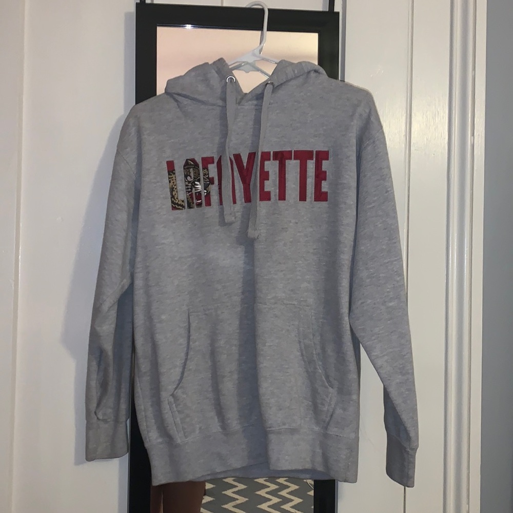 grey hoodie